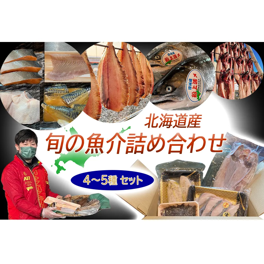 北海道産 旬の魚介 4～5種 お楽しみ詰め合わせ セット