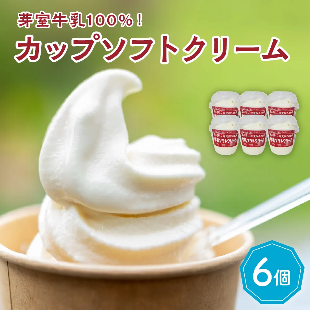 北海道十勝芽室町　あいす屋さんの牛乳ソフトクリーム　6個入り me008-006b