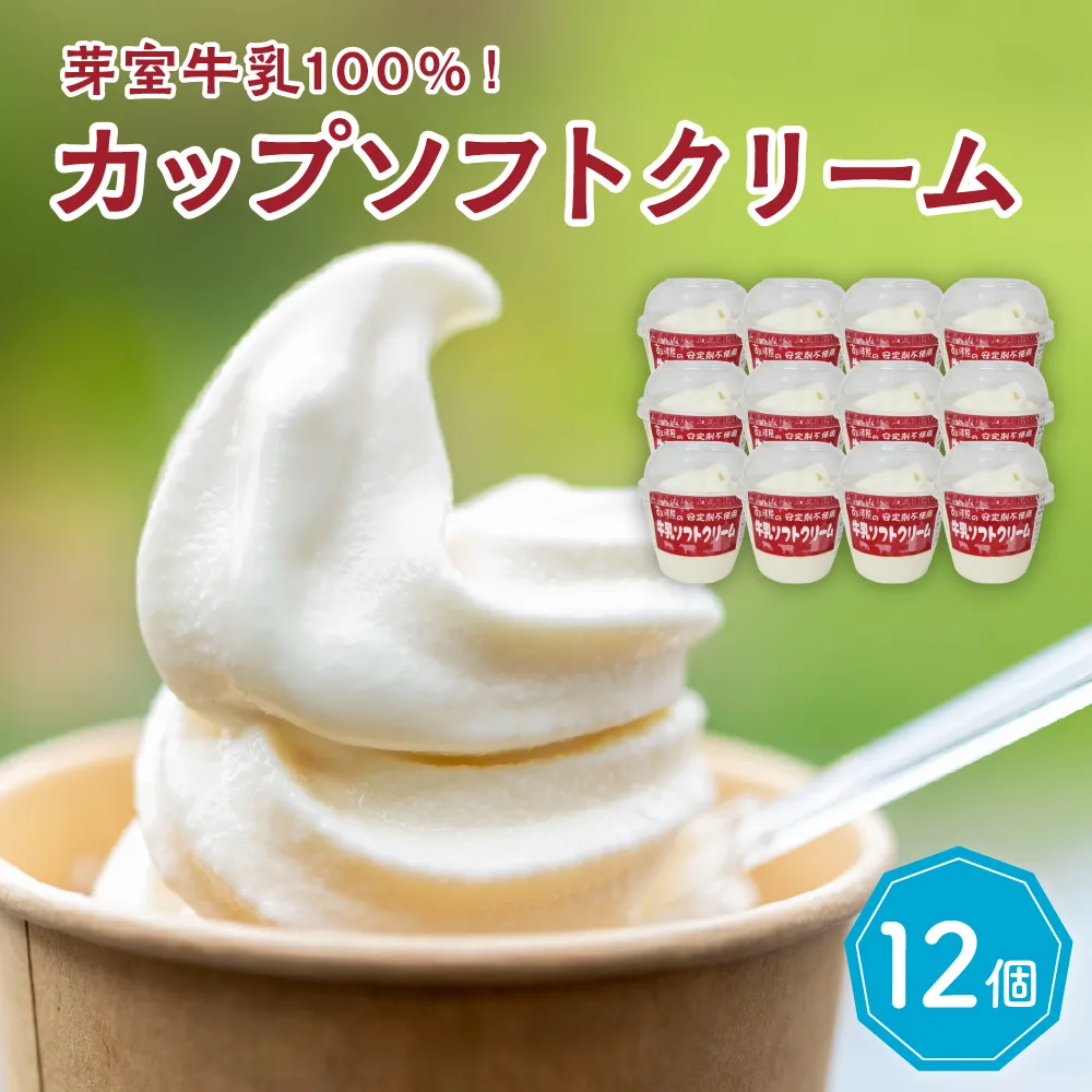 北海道十勝芽室町　あいす屋さんの牛乳ソフトクリーム　12個入り me008-008b