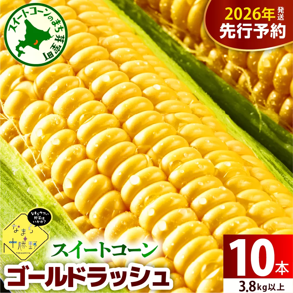 【先行受付】【2026年7月下旬～8月15日頃配送】北海道十勝芽室町 スイートコーンゴールドラッシュ 10本 me001-003c-26