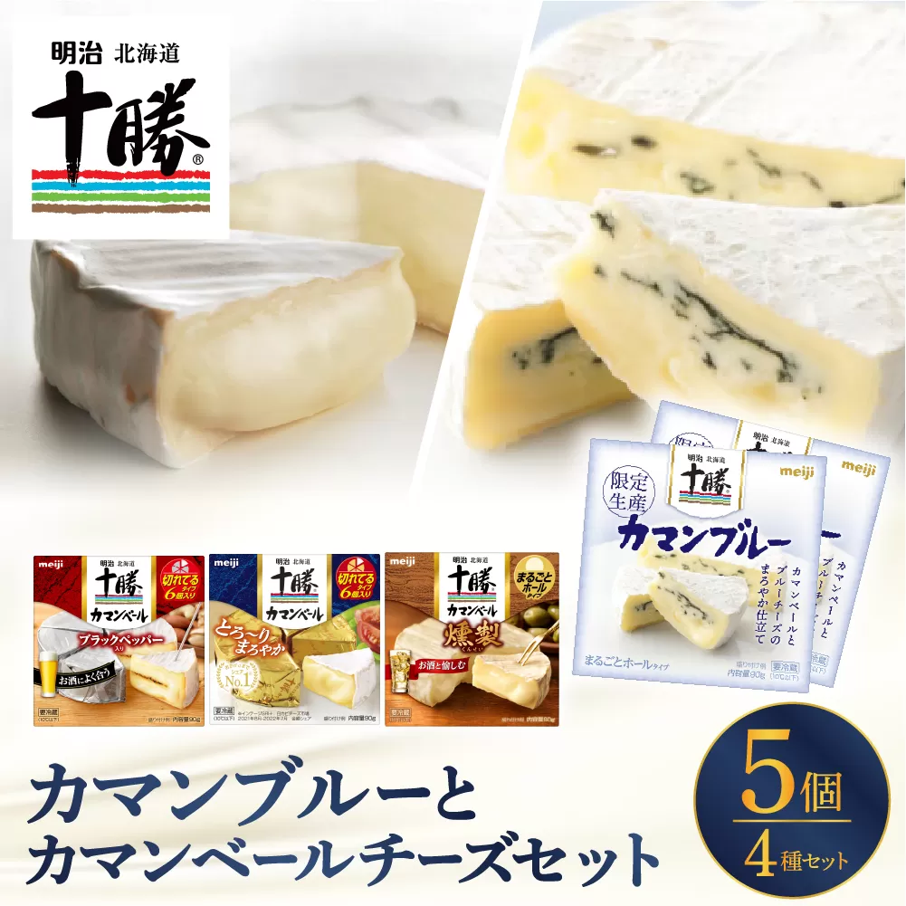 明治北海道十勝カマンブルー含む4種5個セット me003-103c