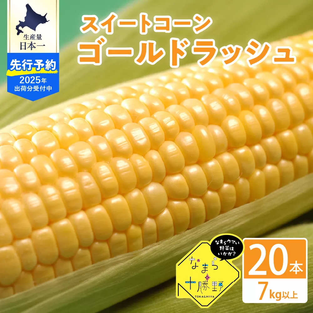 【2025年分先行予約】北海道十勝芽室町 スイートコーンゴールドラッシュ20本 me001-020c-25