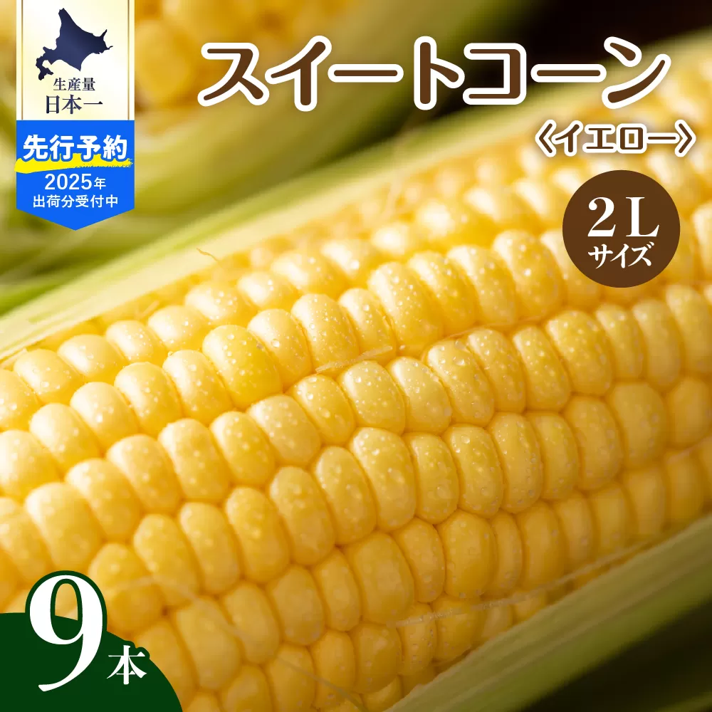 【先行予約】【2025年産】北海道十勝芽室町 とうもろこし 2L 9本入り me002-021c-25