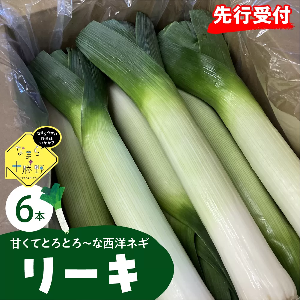 【先行受付】【2025年11月より発送】北海道十勝芽室町　なまら十勝野の鳥本農場リーキ 6本 me001-046c