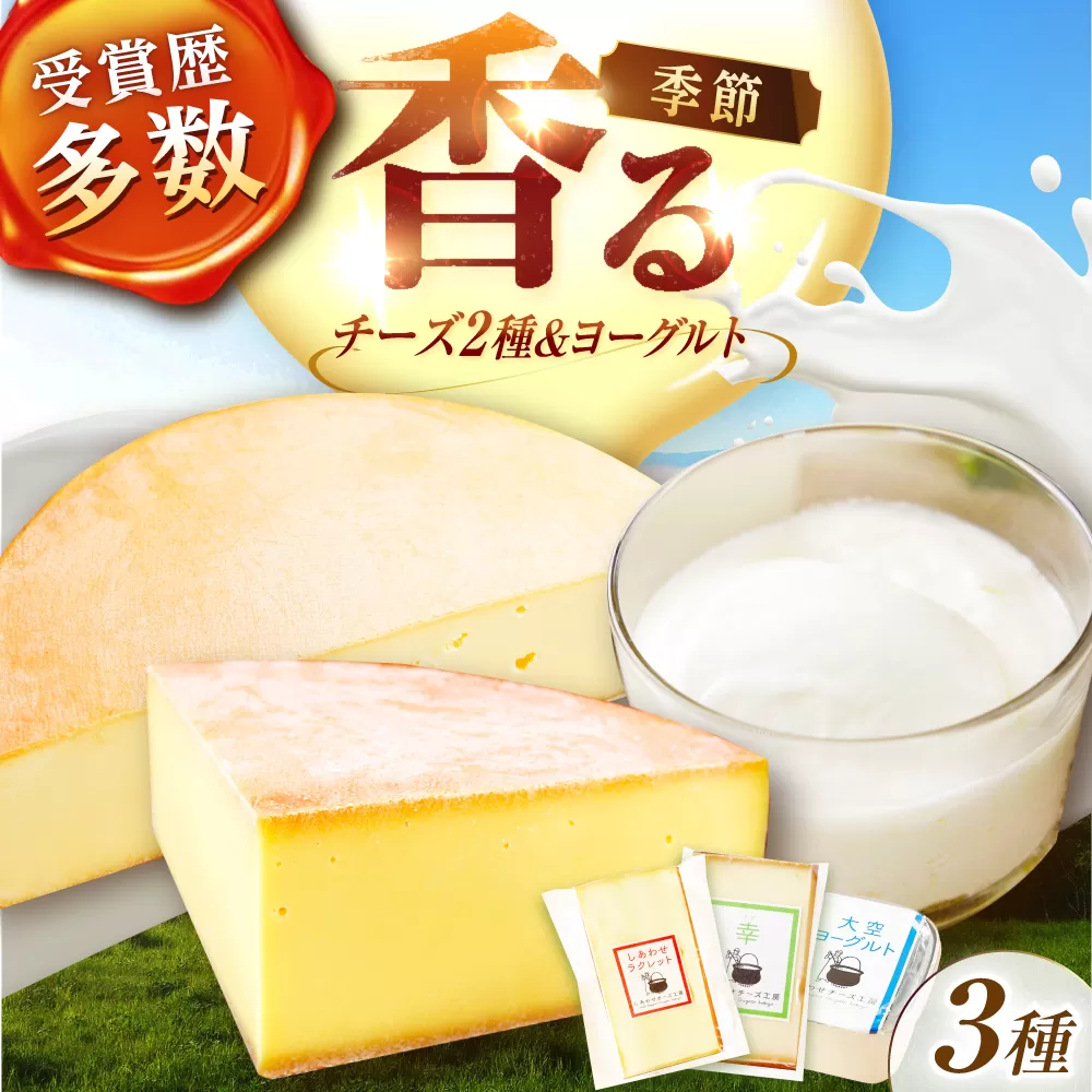 北海道 チーズ＆ヨーグルトセット（チーズ2種・ヨーグルト2個）《足寄町》【しあわせチーズ工房】チーズ ハードチーズ ヨーグルト 乳製品 生乳 おつまみ おすすめ ギフト 足寄町産 北海道産 道産 あしょろ [BEAK003]