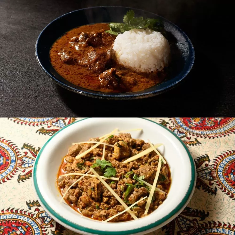 羊のスパイスカレー＆羊ホルモンのスパイス炒め「タカタク」 計4パック（180g×各2パック）《足寄町》【石田めん羊牧場】カレー カレーライス スパイスカレー レトルトカレー レトルト タカタク 羊肉 羊 パキスタン料理 スパイス 辛口 ストリートフード グルメ つまみ 酒 北海道産 道産 あしょろ 北海道[BEAD012]