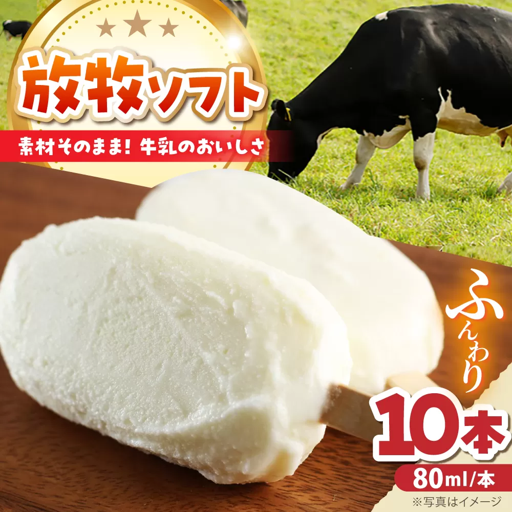 北海道 朝搾り 放牧ソフト 80ml×10本　《足寄町》【ありがとう牧場】アイス アイスクリーム ラクトアイス 牛乳 生乳 ミルク 濃厚 朝搾り 足寄町産 北海道産 道産 あしょろ [BEAH005]