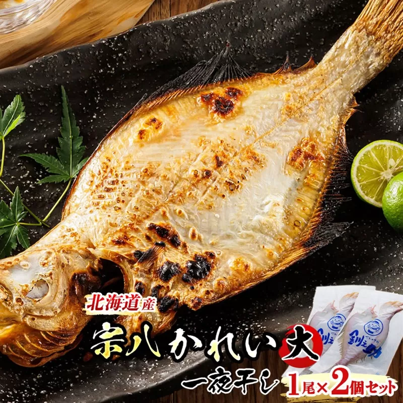北海道産 宗八かれい(大) 1尾×2個セット | おつまみ 焼魚 焼き魚 定食 魚 干物 セット ひもの 冷凍 人気の 訳あり！ お手軽 簡単 大容量 弁当 おかず 冷凍 調理済み 絶品 スピード発送 北海道 釧路町 釧路超 特産品
