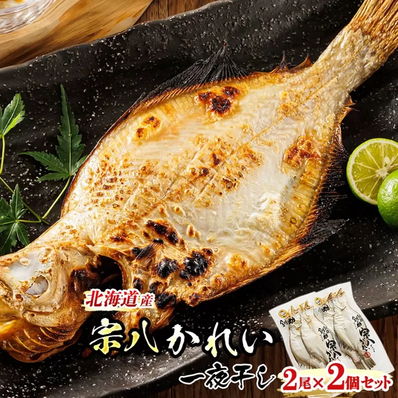 北海道産 宗八かれい 一夜干し 2枚×2個セット | おつまみ 焼魚 焼き魚 定食 魚 干物 セット ひもの 冷凍 人気の 訳あり！ お手軽 簡単 大容量 弁当 おかず 冷凍 調理済み 絶品 スピード発送 北海道 釧路町 釧路超 特産品