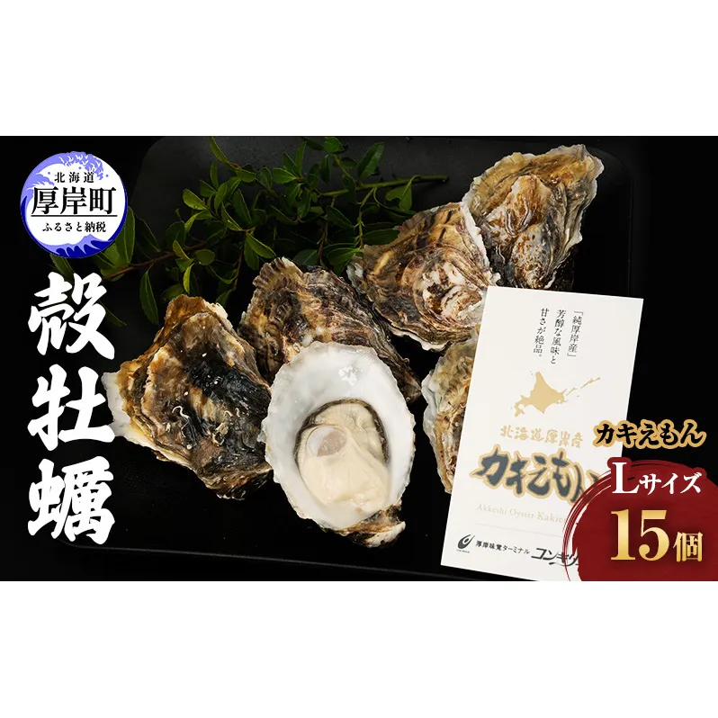 厚岸産 牡蠣  カキえもん Lサイズ 15個   北海道 牡蠣 カキ かき 生食 生食用 生牡蠣 魚貝類 シーフード