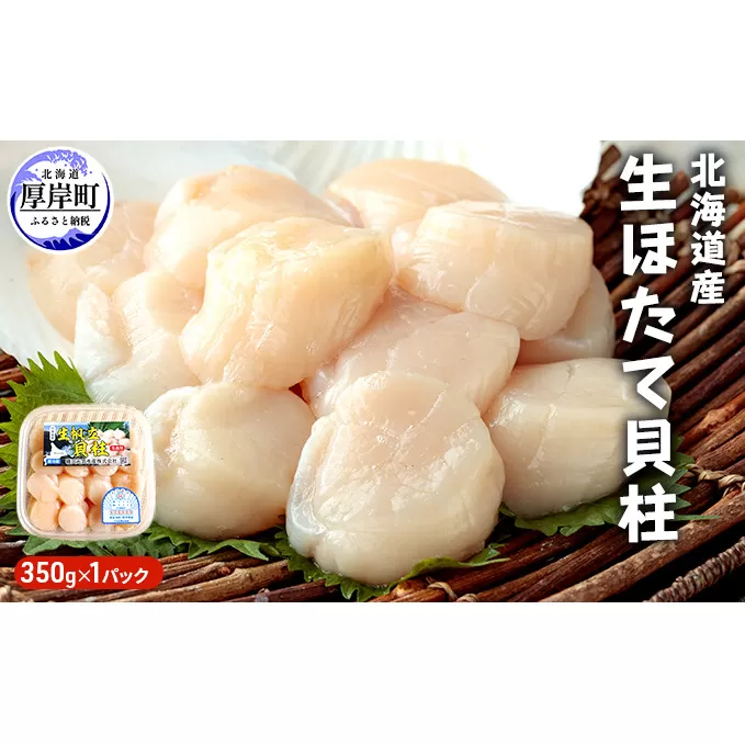 【緊急支援品】【中国禁輸施策応援品】北海道産 生ほたて 貝柱 350g×1パック ホタテ 帆立 魚貝類 生ほたて貝柱 