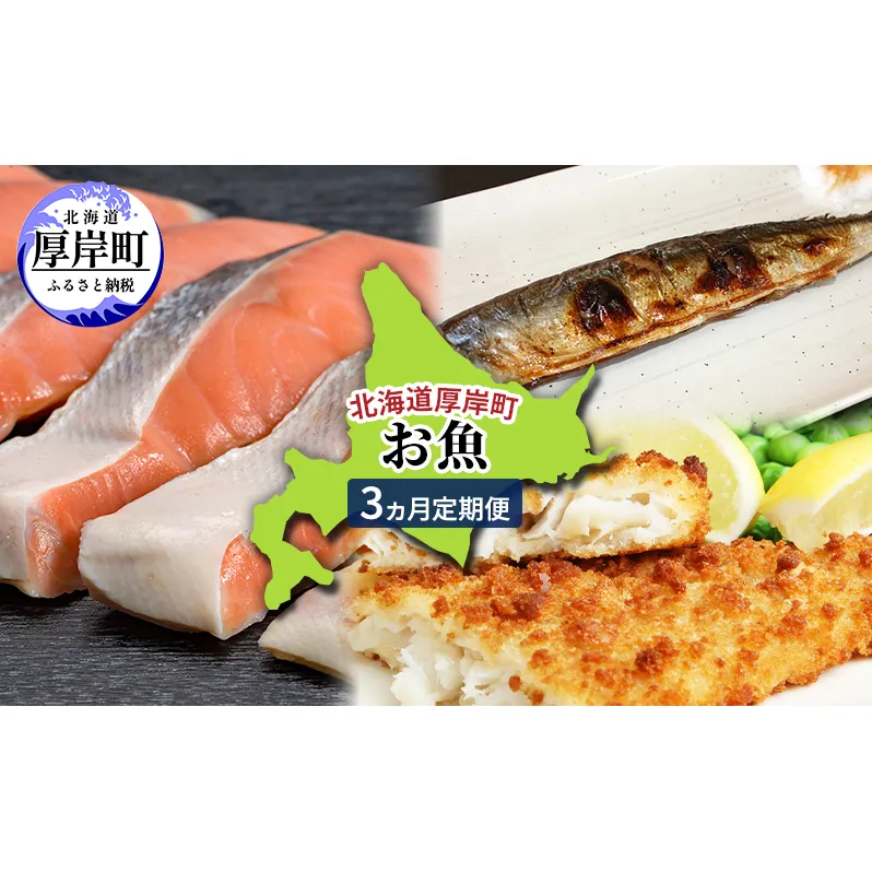 北海道 厚岸町 お魚 3ヵ月 定期便 [ 鮭 さけ サケ 焼き魚 サンマ 秋刀魚 さんま 漬魚 魚 魚介類 加工食品 ]
