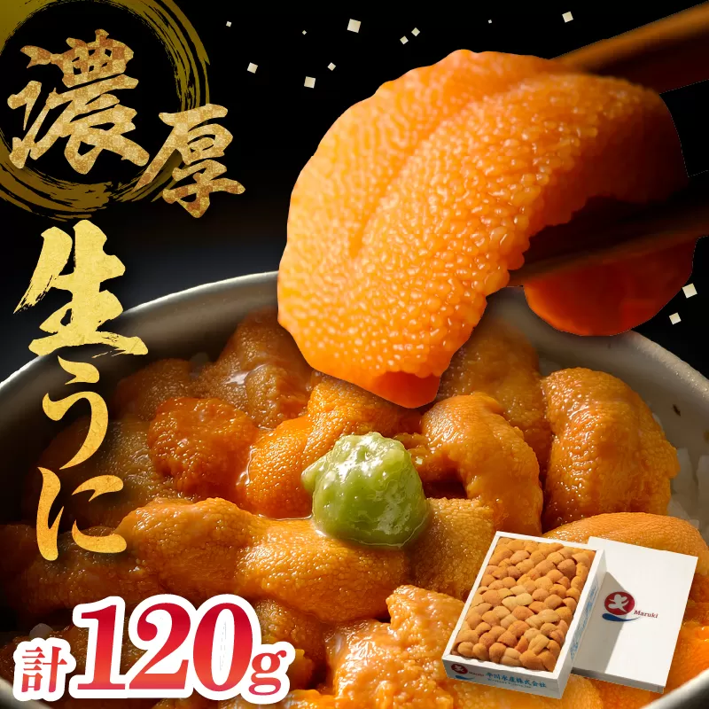 ≪値上げ予定≫≪氷温熟成≫生折うに(天然バフンウニ)　120g×1枚_110504