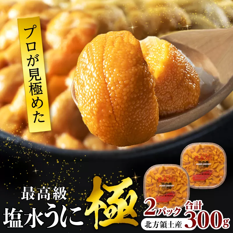 ≪プロ厳選≫最高級塩水うに(極)計300g うに ウニ 雲丹 塩水うに 海鮮 海産物 北海道 浜中町 ふるさと納税 人気_H0014-004