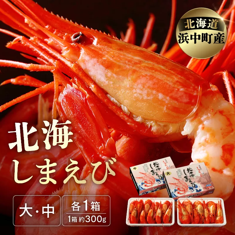 北海しまえび(大・中サイズ)　各300g×1箱セット_H0001-010