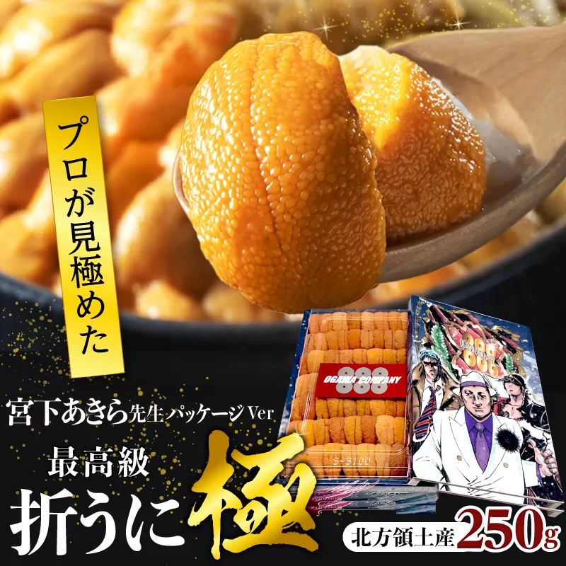 ≪プロ厳選≫最高級折うに(極)宮下あきら先生パッケージVer計250g うに ウニ 雲丹 折うに 海鮮 海産物 北海道 浜中町 ふるさと納税 人気_H0014-012