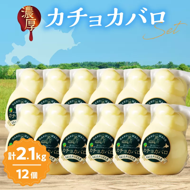【おおともチーズ工房】《スペシャル満腹セット!!》なまらたっぷりカチョカバロ180g×12個_H0003-035