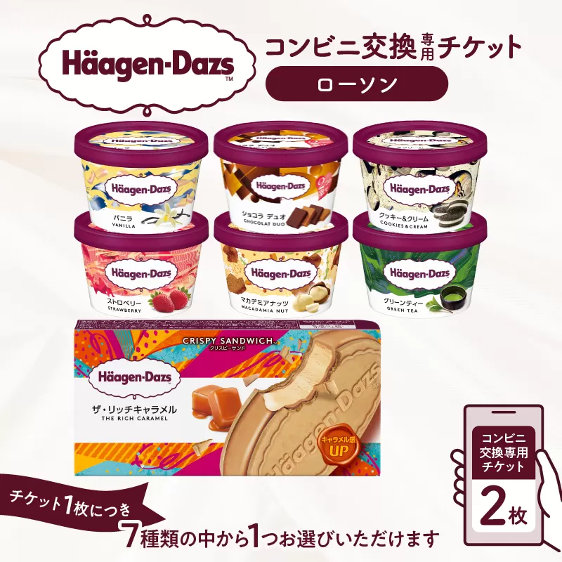 ハーゲンダッツ アイスクリーム『コンビニ交換専用チケット　2個交換（ローソン）』_H-rogift002