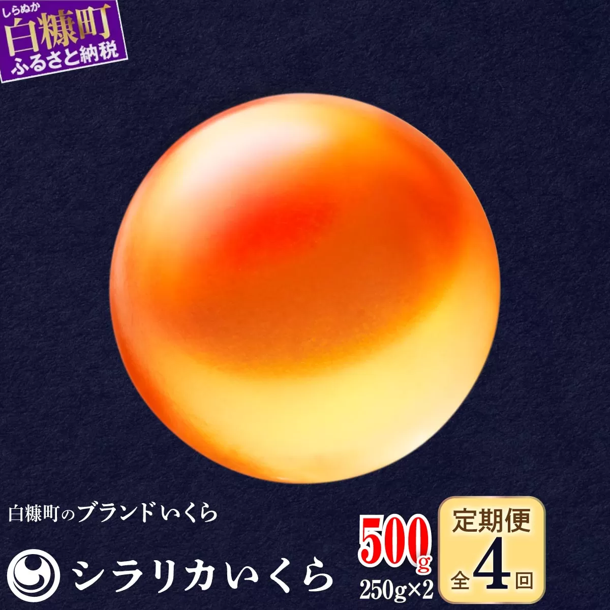 年4回お届け定期便 シラリカいくら（生いくら）【500g（250g×2）】