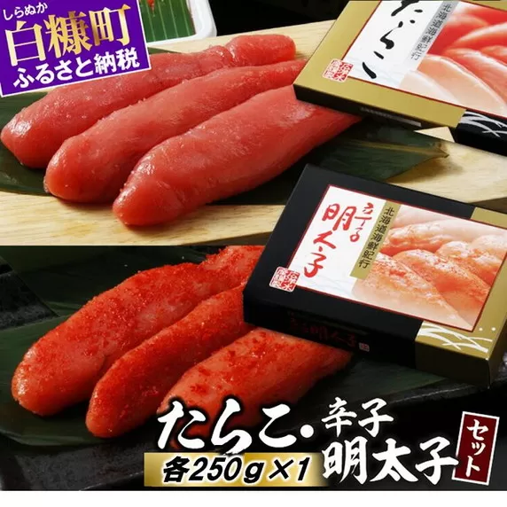 たらこ・辛子明太子セット 【各250g×1】
