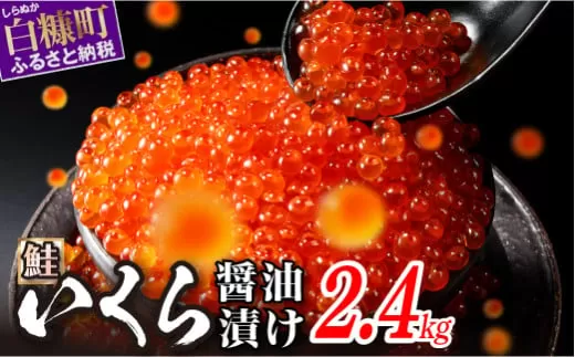 9月11日～寄付額改定　醤油漬鮭いくら 2.4kg(200g×2パック×6箱) いくら イクラ 小分け いくら醤油漬 鮭いくら 鮭イクラ イクラ醤油漬 いくら醤油漬け イクラ醤油漬け 鮭 鮭卵 ikura いくら醤油漬 醤油いくら 醤油イクラ 冷凍いくら 冷凍イクラ いくら北海道 イクラ北海道 醤油鮭いくら 醤油鮭イクラ 人気 大好評品 サイズ さけ 北海道 白糠町