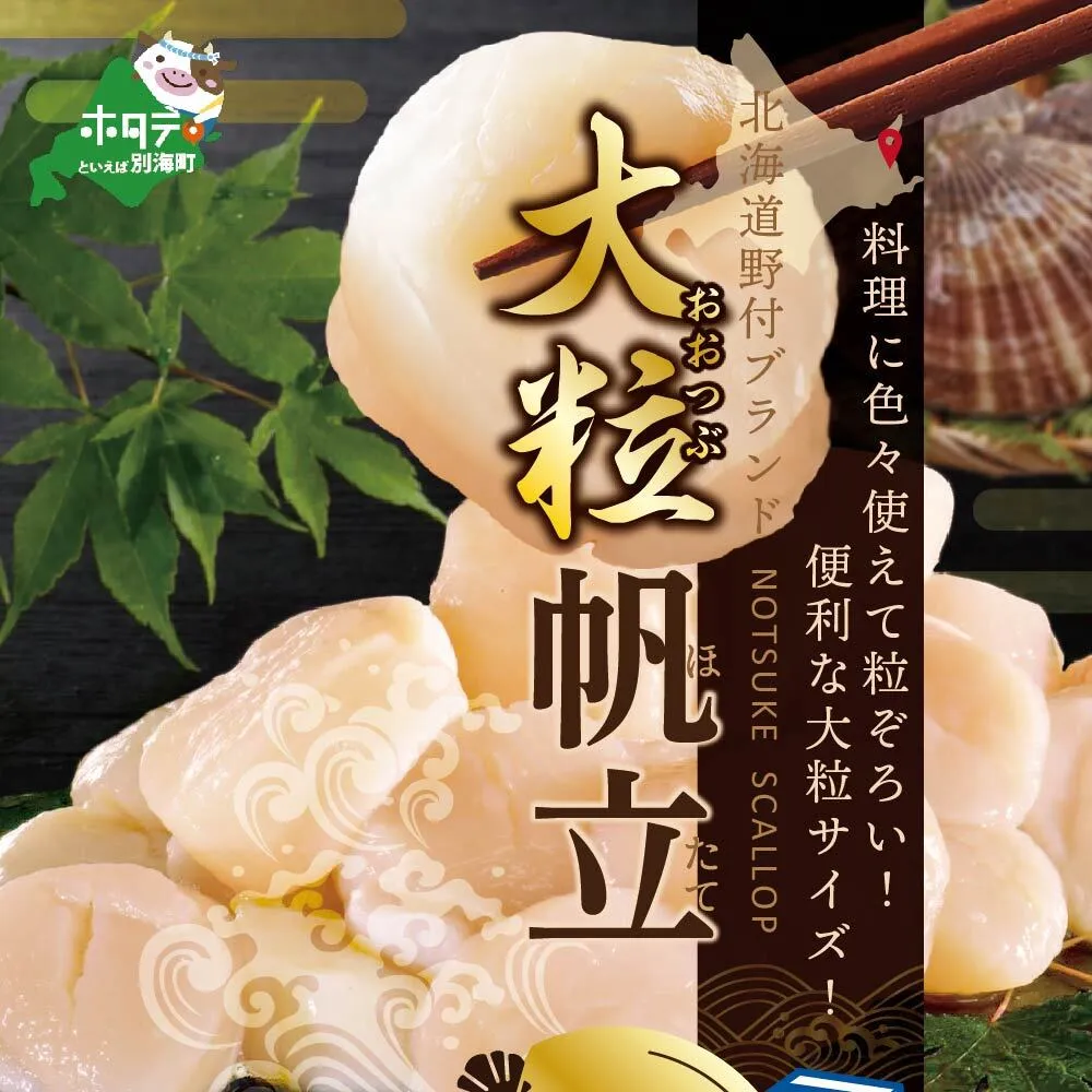 ホタテ の中の ほたて 野付の 帆立 を知り尽くす 野付漁協自ら加工だから 旨さ 訳あり ホタテ 送料無料 「野付産 冷凍 ホタテ 500g 大粒 」（ほたて ホタテ 帆立 ふるさと納税）