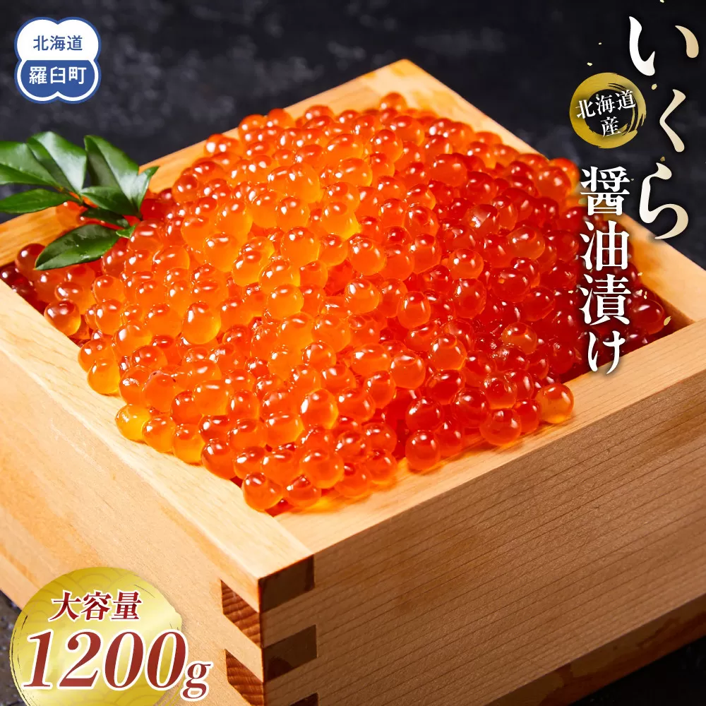 北海道産 いくら（鮭卵）醤油漬け 1.2kg(200g×6パック)  個魚介類 北海道 海産物 魚介 小分けパック 生産者 支援 応援