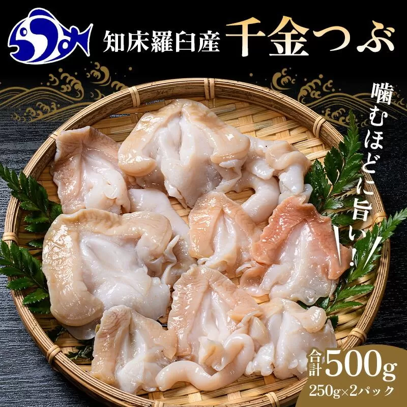 噛むほどに旨い　知床羅臼産つぶ（千金つぶ）250g×2 生産者 支援 応援