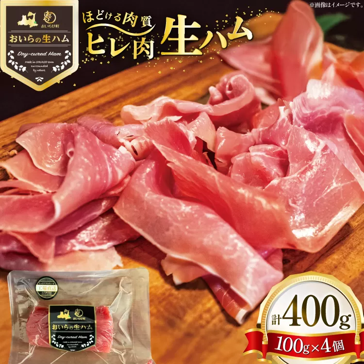 生ハム ひれ生ハム 100g×4袋 計400g [日本ハムマーケティング 青森県 おいらせ町 oi02ayo820026] 肉 豚肉 ヒレ 希少部位 冷蔵