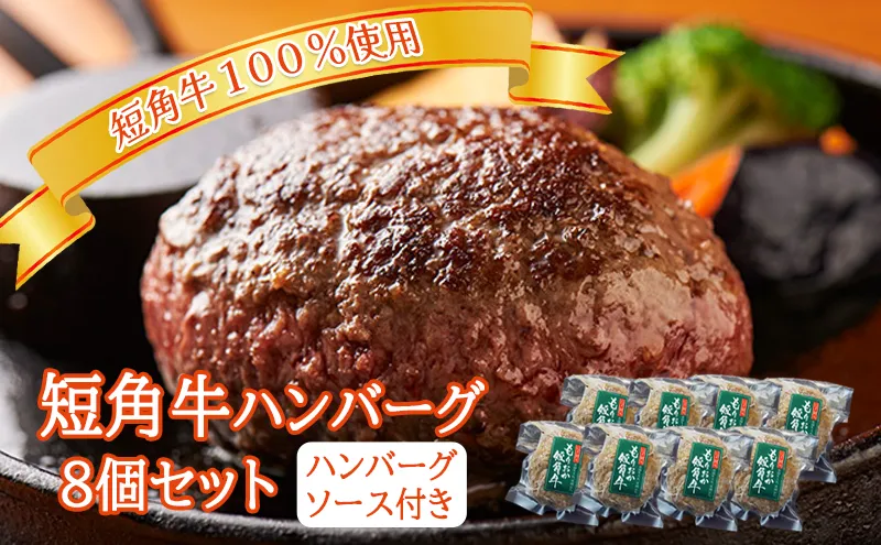 短角牛100％使用！ ハンバーグ 8個 ハンバーグ 国産ハンバーグ 惣菜 温めるだけ 冷凍 ソース付き はんばーぐ もりおか短角牛 ブランド牛 ハンバーグ はんばーぐ 小分け 個包装 冷凍 hamburg 岩手県 盛岡市 パイオニアファーム 有限会社トゥレイス