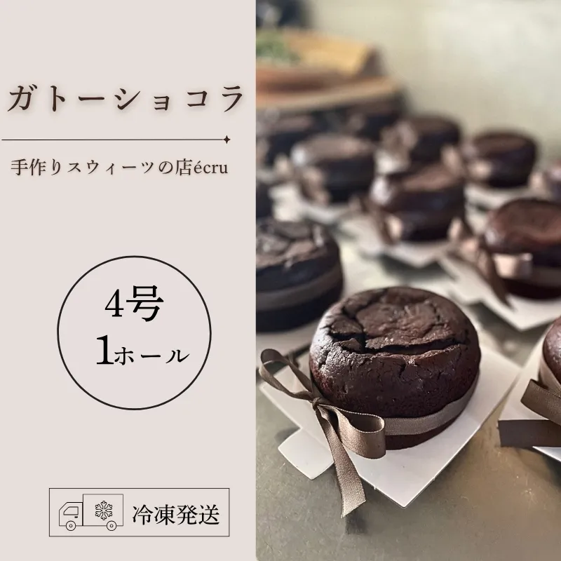 【先行予約】日時指定可 1月下旬～3月中旬発送 ガトーショコラ 4号 ホール スイーツ デザート スウィーツ チョコ チョコレート 焼き菓子 贈答 プレゼント 日時指定 日付指定 指定日 贅沢 贈り物 お菓子 お茶 ケーキ 冷凍 東北 岩手県 盛岡市 岩手 盛岡 ecru ecru007