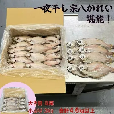 【宮古市】一夜干し宗八かれい4.6kgセット