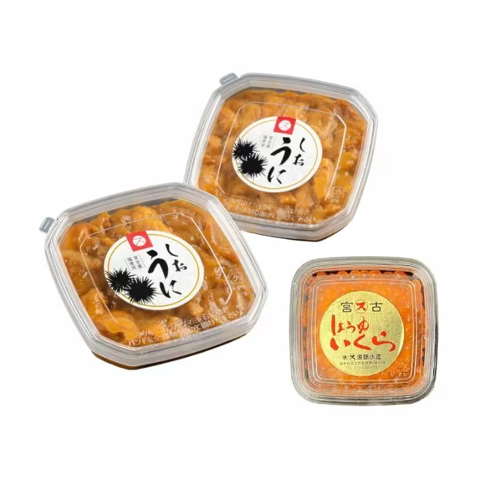 【宮古市】塩ウニ100g×2&醤油いくら80g×1