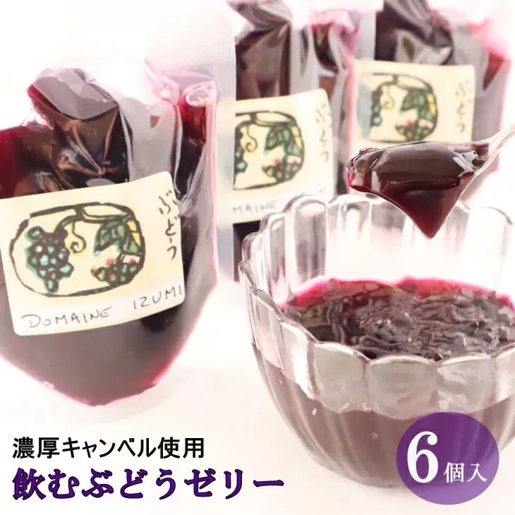 <予約受付>濃厚 飲むぶどうゼリー(6個セット) 【417】