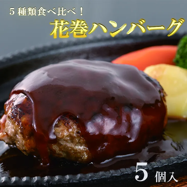 花巻ハンバーグセット（シングル5個入）5種詰め合わせ 【761】