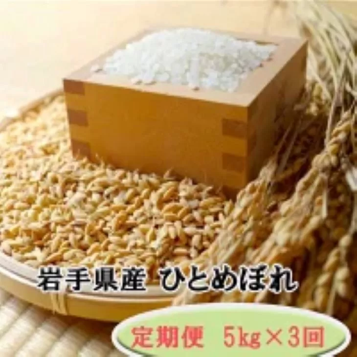 【定期便/3ヶ月】令和7年産岩手県産ひとめぼれ5kg 【1295】