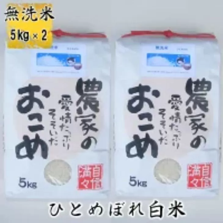 ≪令和7年産≫ ひとめぼれ 無洗米 10kg（5kg x 2個入れ） 【1815】
