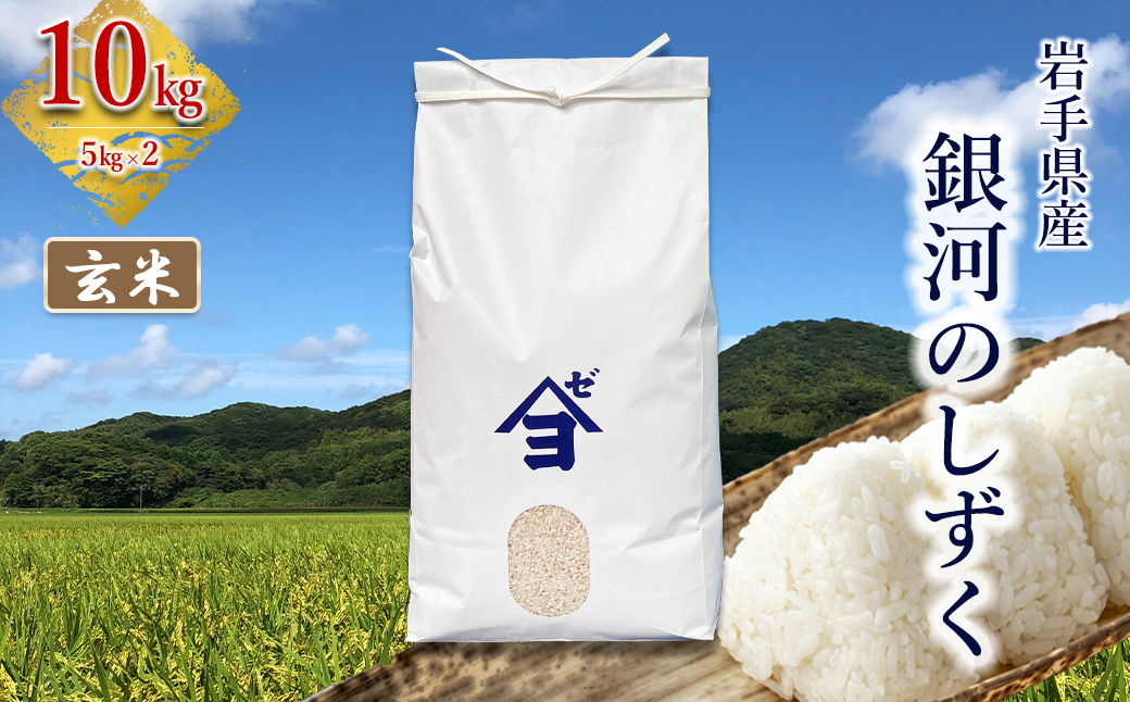 岩手県産銀河のしずく 10kg(5㎏×2） 玄米 【2587】｜花巻市｜岩手県