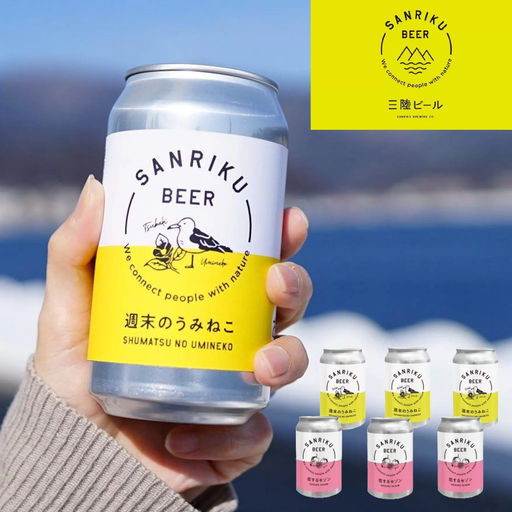三陸ビール6本セット（恋するセゾン3本＋うみねこ3本）【 クラフトビール 飲み比べ お酒 岩手 陸前高田 】