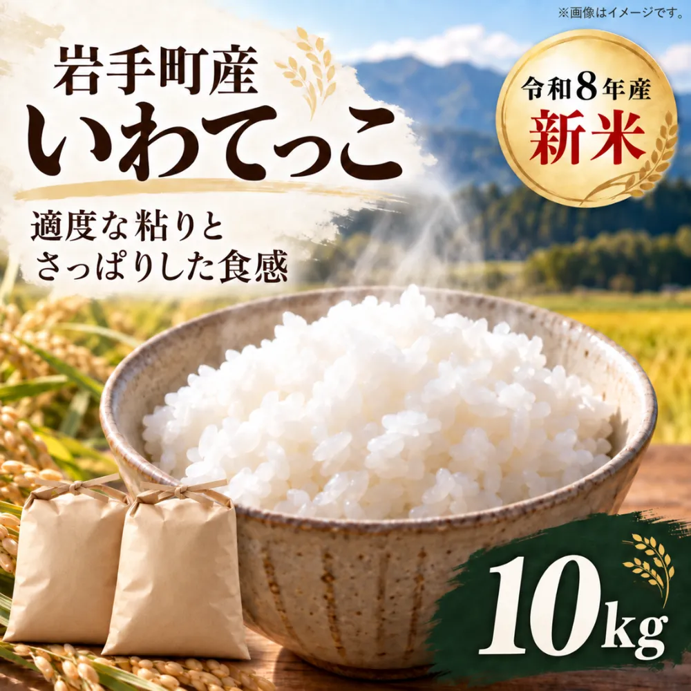 【先行予約】【令和8年産 新米】岩手町産いわてっこ10kg