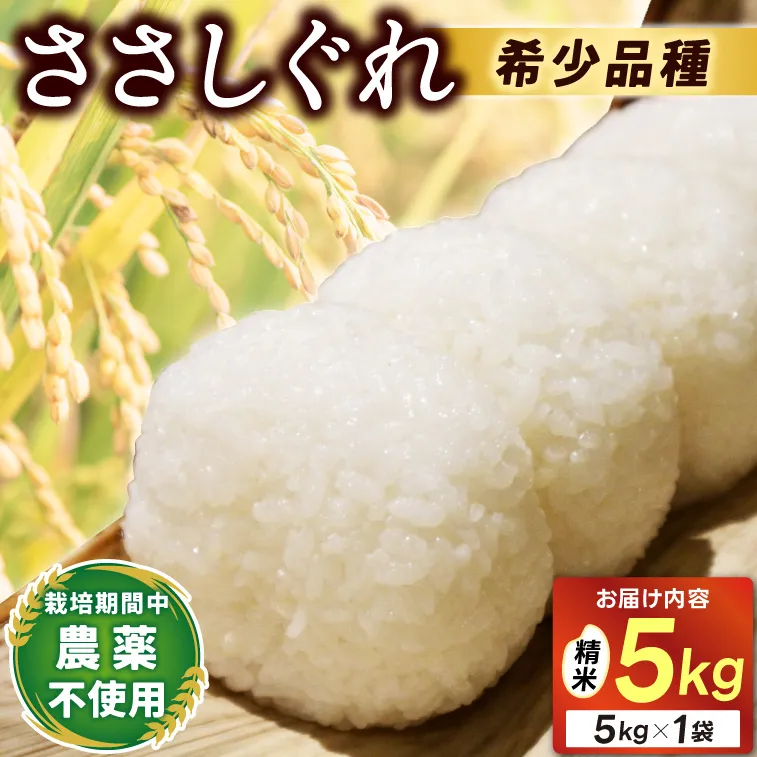 ★令和7年産★ 新米 ささしぐれ 5kg（精米）ふるさと納税 米 岩手県 (DE006)