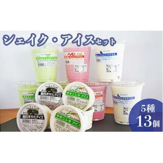 シェイク アイス 5種13個セット 宮城県 石巻市 風月堂 ずんだスイーツ ご当地スイーツ