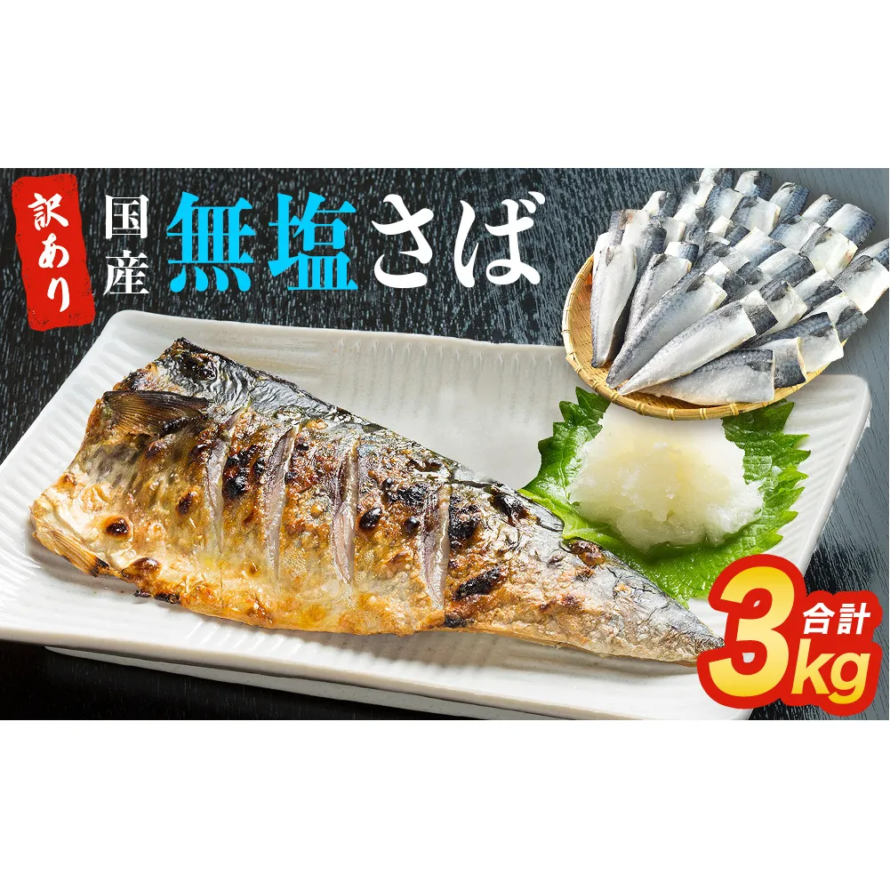 訳あり 無塩サバフィレ3.0kg (30枚前後) 冷凍 さば 鯖 不揃い 魚 お魚 焼き魚 煮魚 おかず お弁当 美味しい 簡単調理