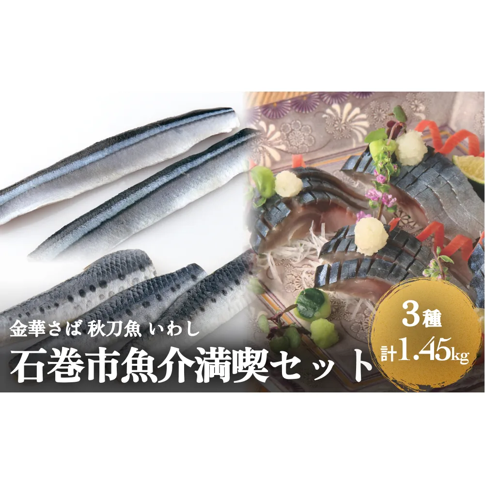 金華さば 秋刀魚 いわし 石巻市魚介満喫セット 鯖 サバ サンマ さんま 鰯 イワシ セット フィレ 切身 魚 魚介 海鮮 魚介類 急速冷凍