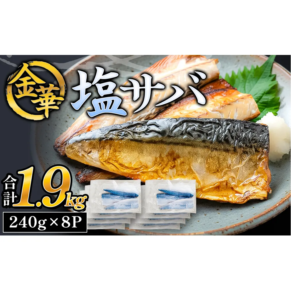 金華 塩サバ 1.9kg ( 240g × 8p ) 金華さば サバ  塩鯖 金華鯖 金華サバ さば 鯖 塩さば 魚 魚介 魚介類 海鮮 冷凍 宮城県 宮城 石巻市 石巻