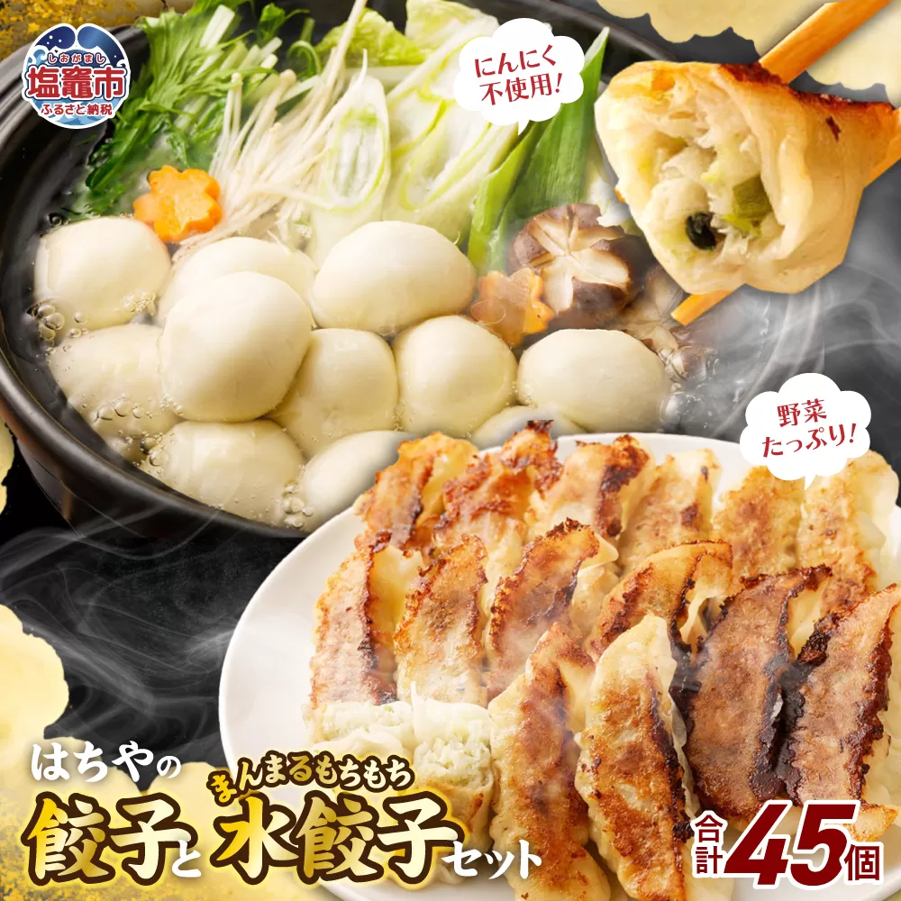 はちやの餃子(15個入)とまんまるもちもち水餃子(30個入)のセット 5037886