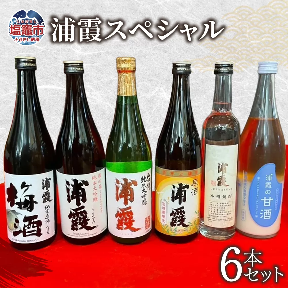 飲み比べ セット ( 焼酎 日本酒 梅酒 甘酒 原酒 山田錦 純米大吟醸 ) 浦霞スペシャル (6本セット) 宮城県 塩竈市 熊久商店 日本酒 kk00010