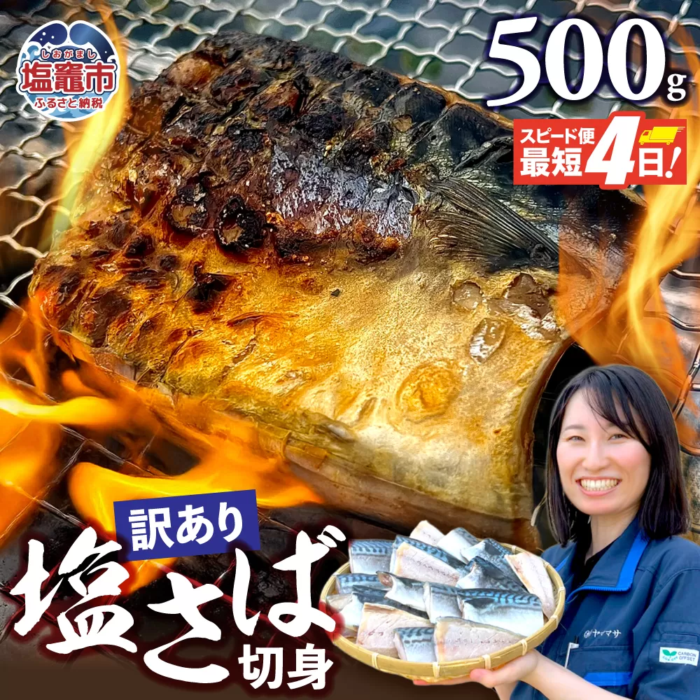 [訳あり]塩さば切身 深層海塩仕込み 500g | ym00013-500 サバ さば 切り身 鯖 海塩 塩竈市 ヤママサ