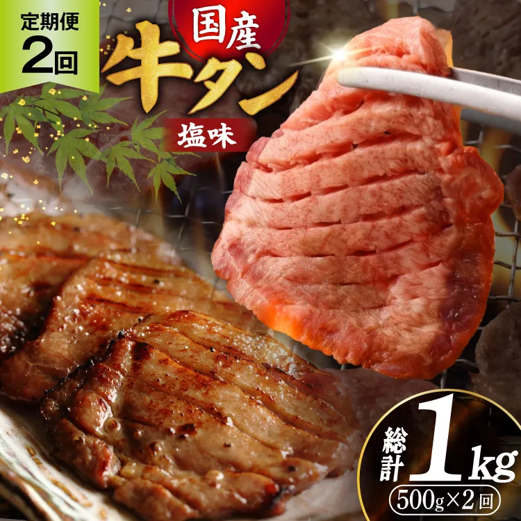 定期便 2回 牛タン 厚切り牛タン 希少部位 国産 塩味 500g 3〜4人前 [佐藤精肉店 宮城県 気仙沼市 20566238] 牛タン 肉 牛肉 精肉 牛たん 牛タン塩 牛たん塩 冷凍 焼肉 牛タン BBQ 牛たん アウトドア バーベキュー 厚切り タン 牛たん ふるさと納税 ふるさと 返礼品