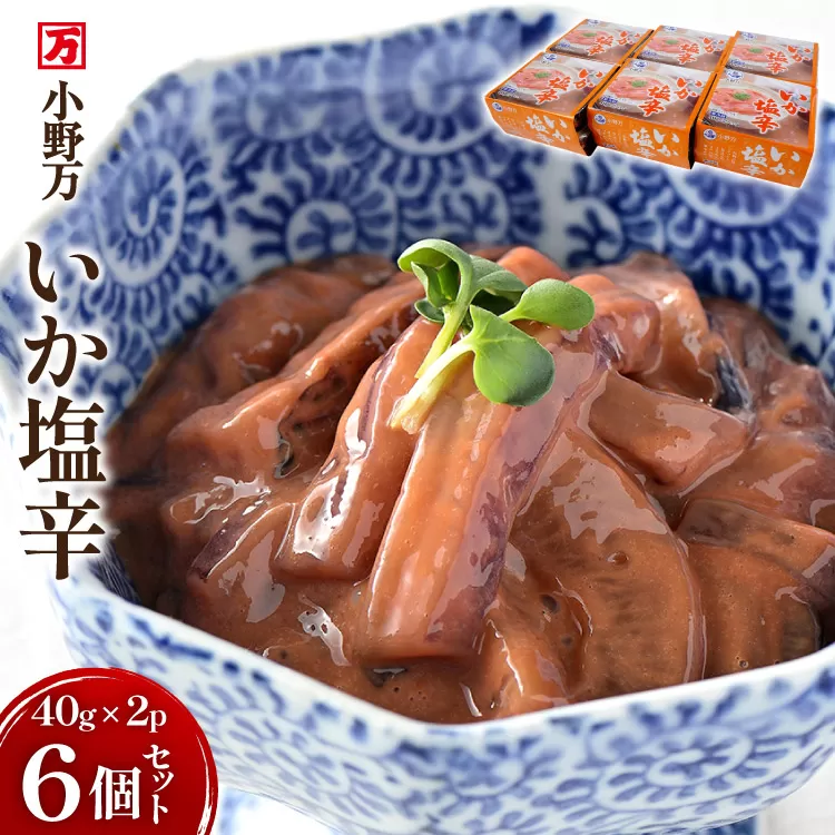 いか塩辛 40g×2P 6個セット [小野万 宮城県 気仙沼市 20565719] 魚 魚介類 いか イカ 塩辛 イカ塩辛 小分け 食べきりサイズ 酒の肴 おつまみ ご飯のお供 冷蔵